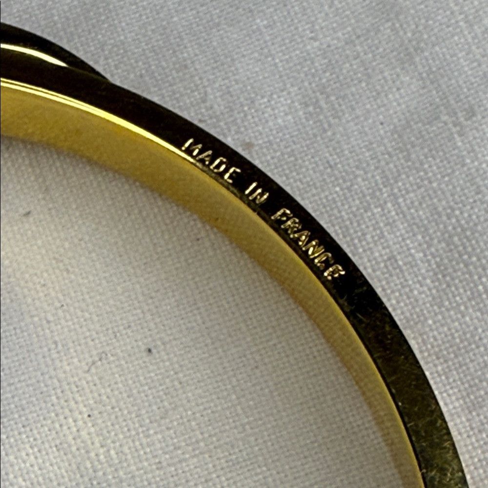 Hermes Hermès Boucle Sellier Bangle Brown Leather Gold Tone | Box Size ONE SIZE - 6 Thumbnail