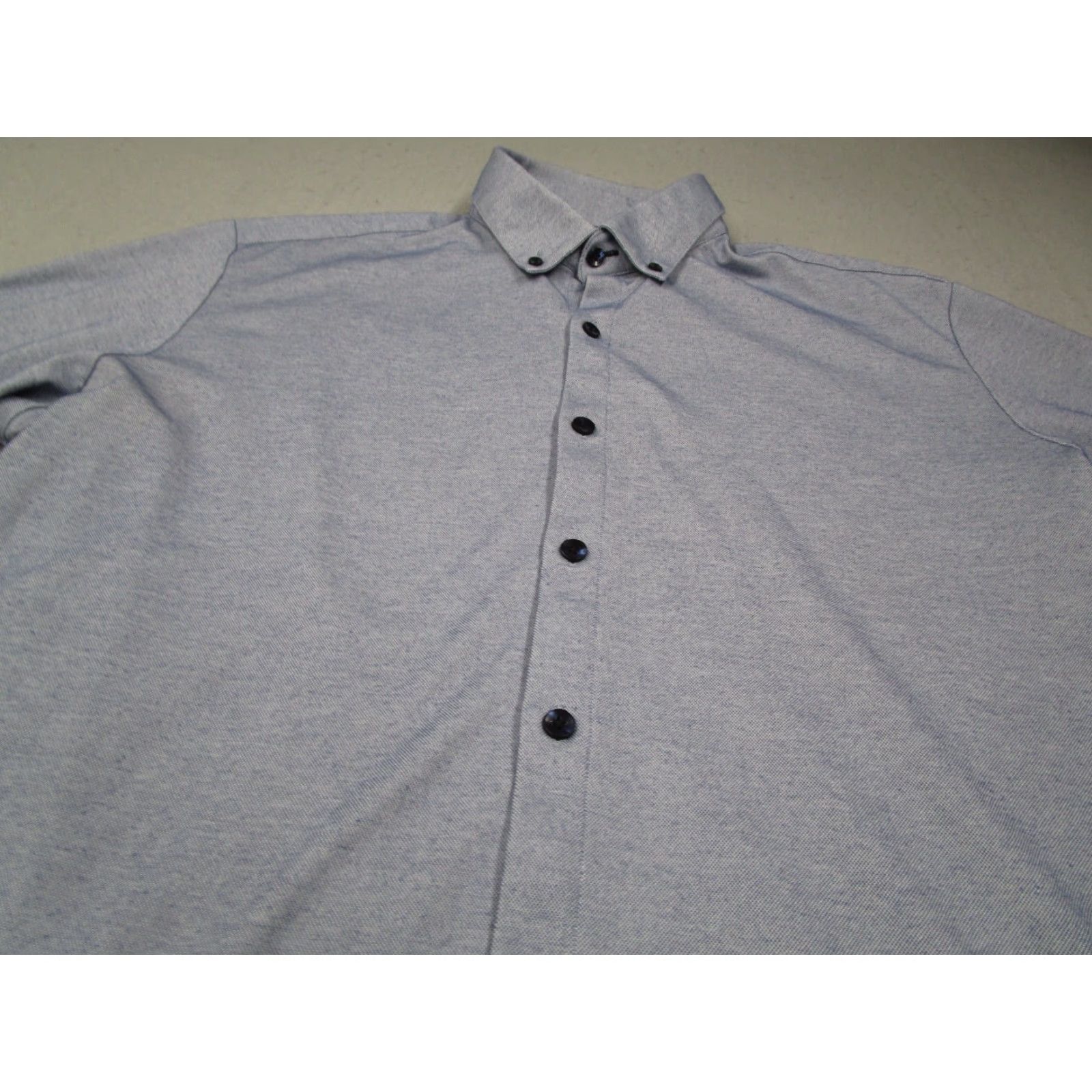 Mizzen+Main Mizzen+Main Shirt Men Medium Blue Classic Button Up Long Sleeve Work Performance Size US M / EU 48-50 / 2 - 2 Thumbnail