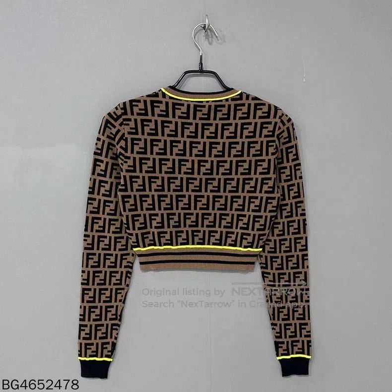 Fendi Fendi Embroidered Monogram All-over Print Knit Top Size XXS / US 00 / IT 34 - 3 Thumbnail