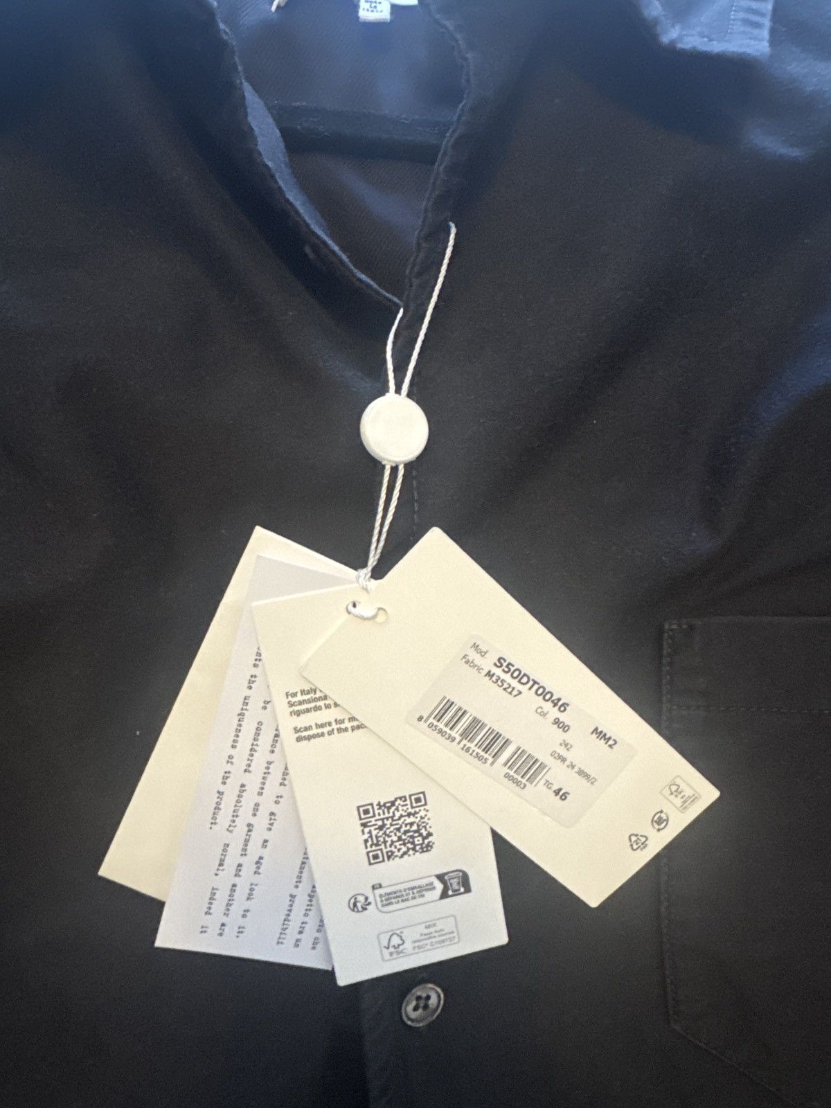 Maison Margiela Maison Margiela Oversized Black Shirt – Size 46 – New w/Tags Size US S / EU 44-46 / 1 - 6 Thumbnail