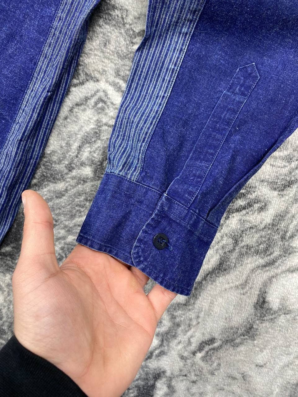 Stone Island Vintage Stone Island Denim Long Sleeve Shirt Size US L / EU 52-54 / 3 - 12 Thumbnail