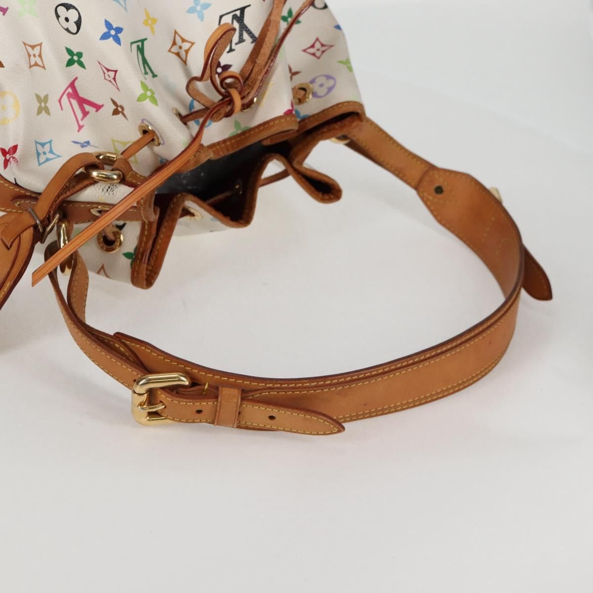 Louis Vuitton LOUIS VUITTON Monogram Multicolor Petit Noe Bag White M42229 Size ONE SIZE - 8 Thumbnail
