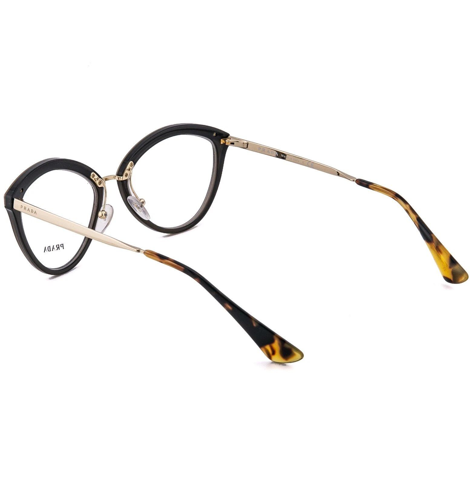 Prada PRADA 14U MILLENNIALS PR14UV Black Oval Eyeglasses Optical Size ONE SIZE - 2 Thumbnail