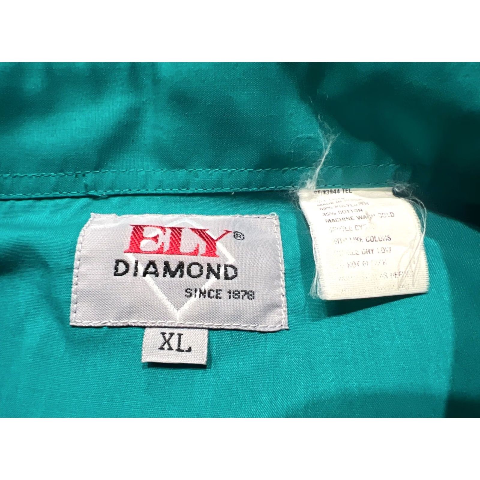 Vintage VINTAGE Ely Diamond Western Shirt Mens XL Teal Black Embroidered Pearl Snap Cowboy Button-Up Size US XL / EU 56 / 4 - 6 Thumbnail