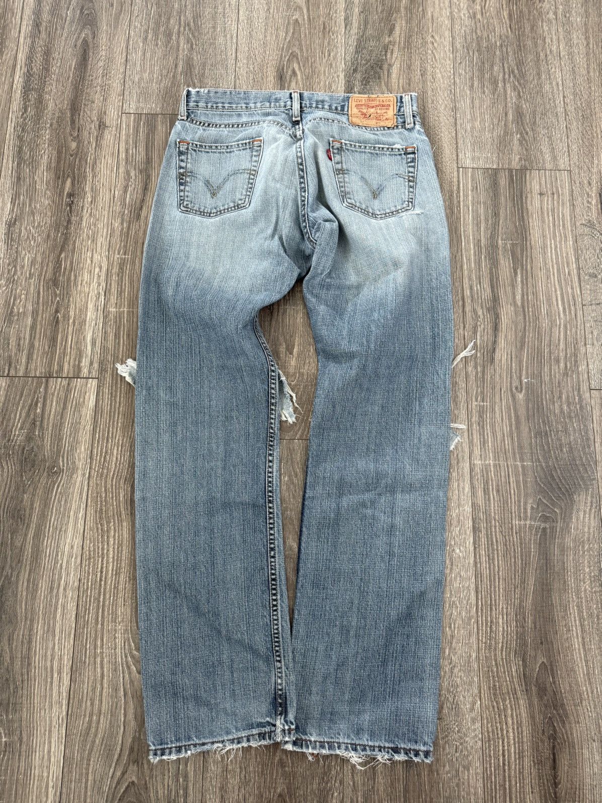 Levi's Vintage Levis 514 Slim Straight Heavily Distressed Size US 31 - 5 Thumbnail