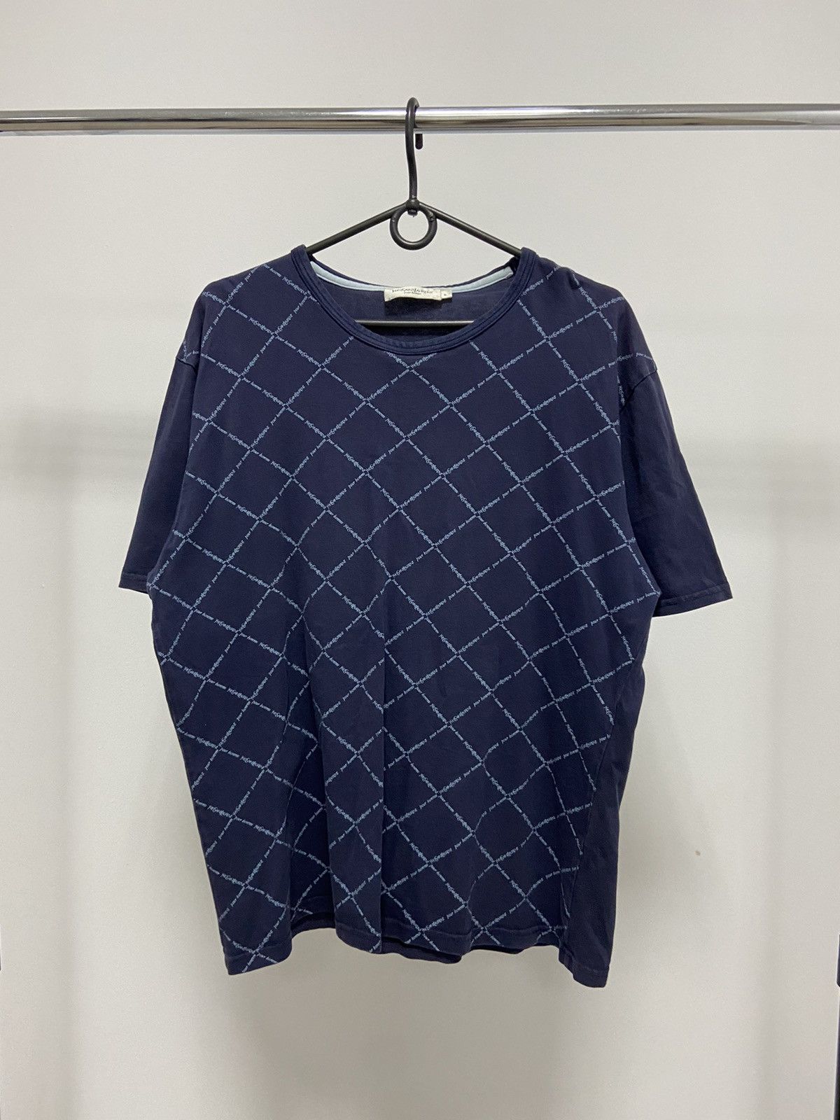 Vintage × Yves Saint Laurent Yves Saint Laurent Vintage T Shirt Monogram Logo Luxury Size US XL / EU 56 / 4 - 1 Thumbnail