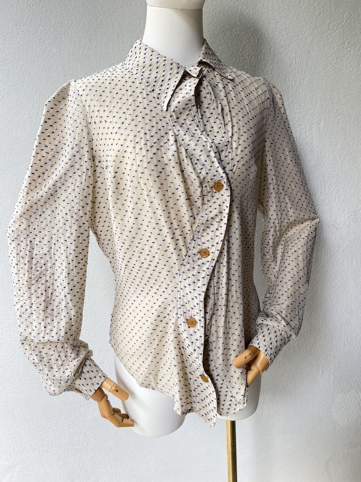 Vivienne Westwood Curve Button Center Line Dots Shirt