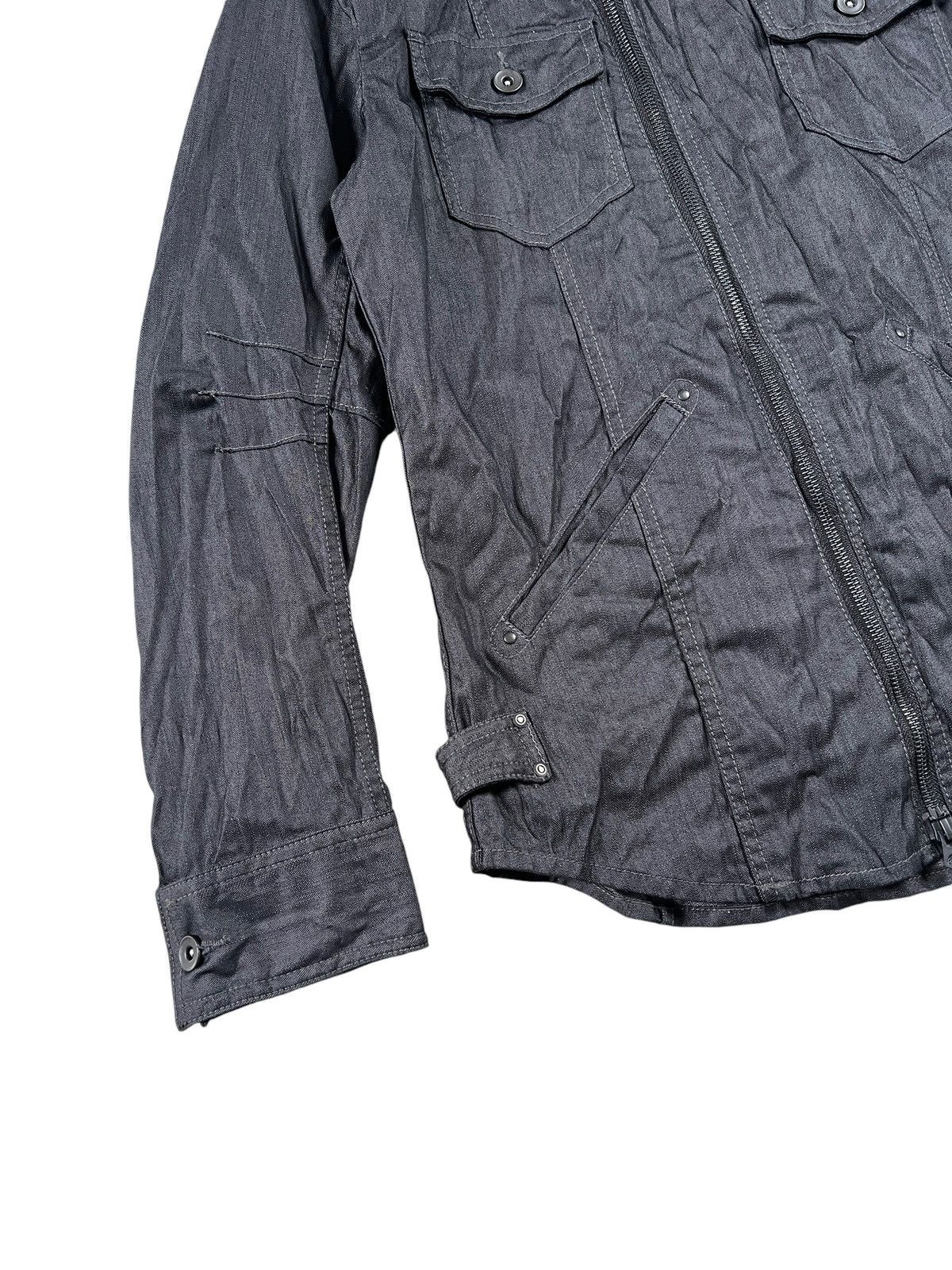 Issey Miyake 1990 Tete Homme Herringbone Twill Wrinkle Zipper Jacket Size US S / EU 44-46 / 1 - 4 Thumbnail