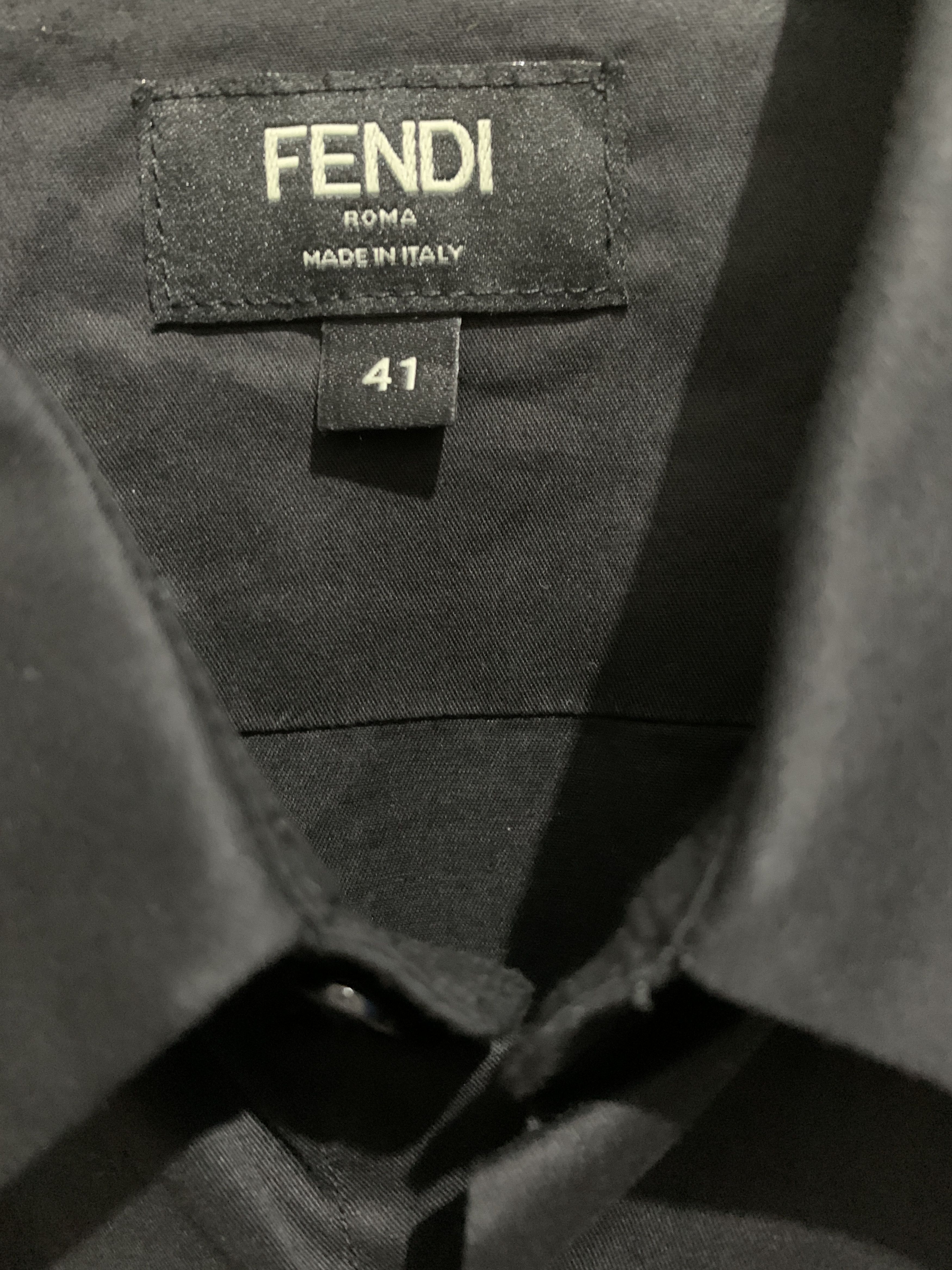 Fendi Black Monster Eye Long Sleeve Shirt Size 40L - 3 Thumbnail