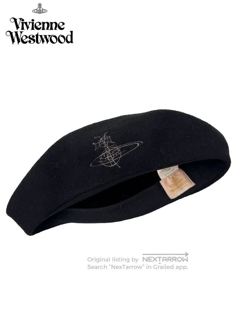 Vivienne Westwood Vivienne Westwood Saturn Logo Beret Size ONE SIZE - 1 Thumbnail