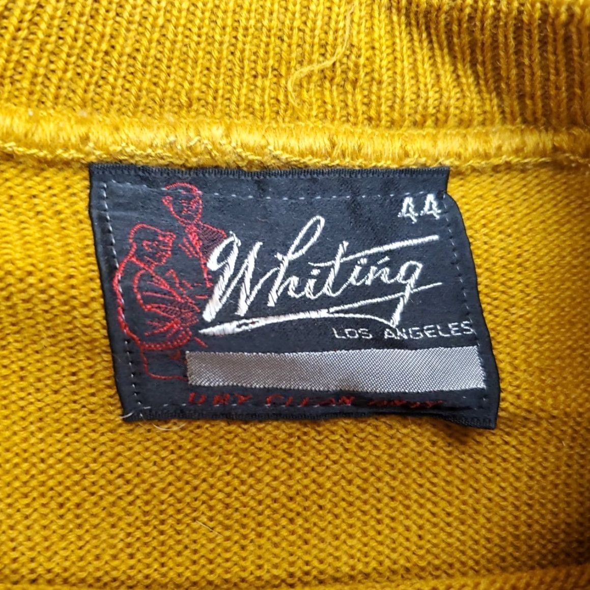 Vintage VINTAGE Whiting Sweater Mens 44 Gold Yellow Crewneck Knit Pullover Los Angeles Size US XXL / EU 58 / 5 - 4 Thumbnail
