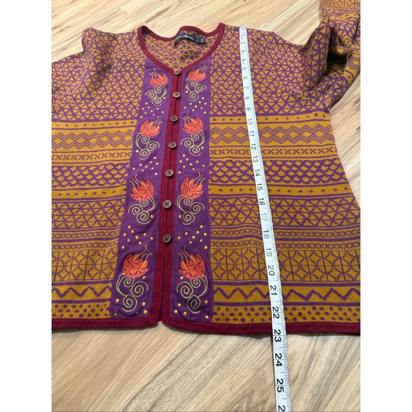 Guru Gudrun Sjoden colorful cardigan size L Size L / US 10 / IT 46 - 7 Thumbnail
