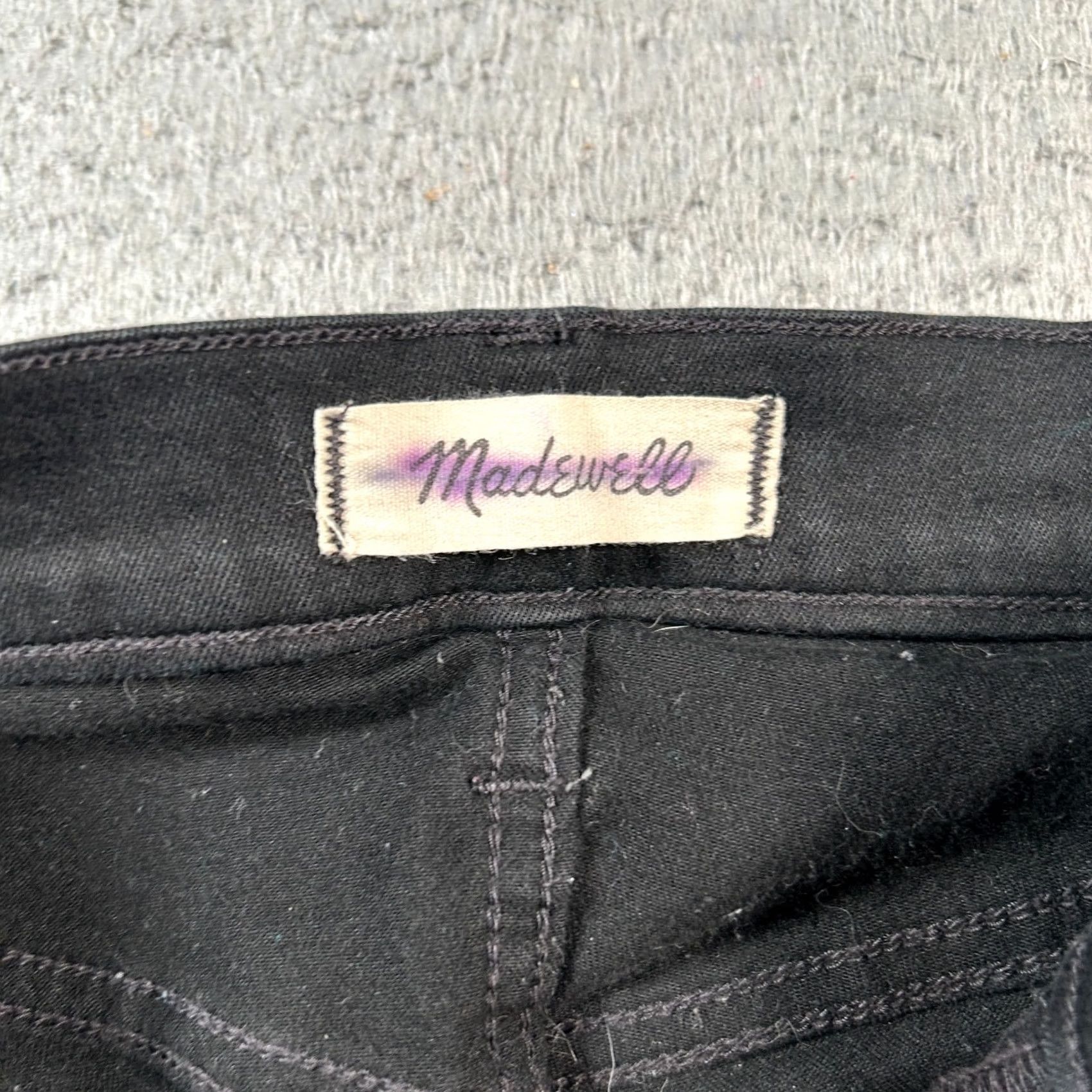 Madewell Madewell Jeans Womens 25S Black 9" High Rise Skinny Denim Cotton Stretch Jeans Size 42" / US 20 - 3 Thumbnail