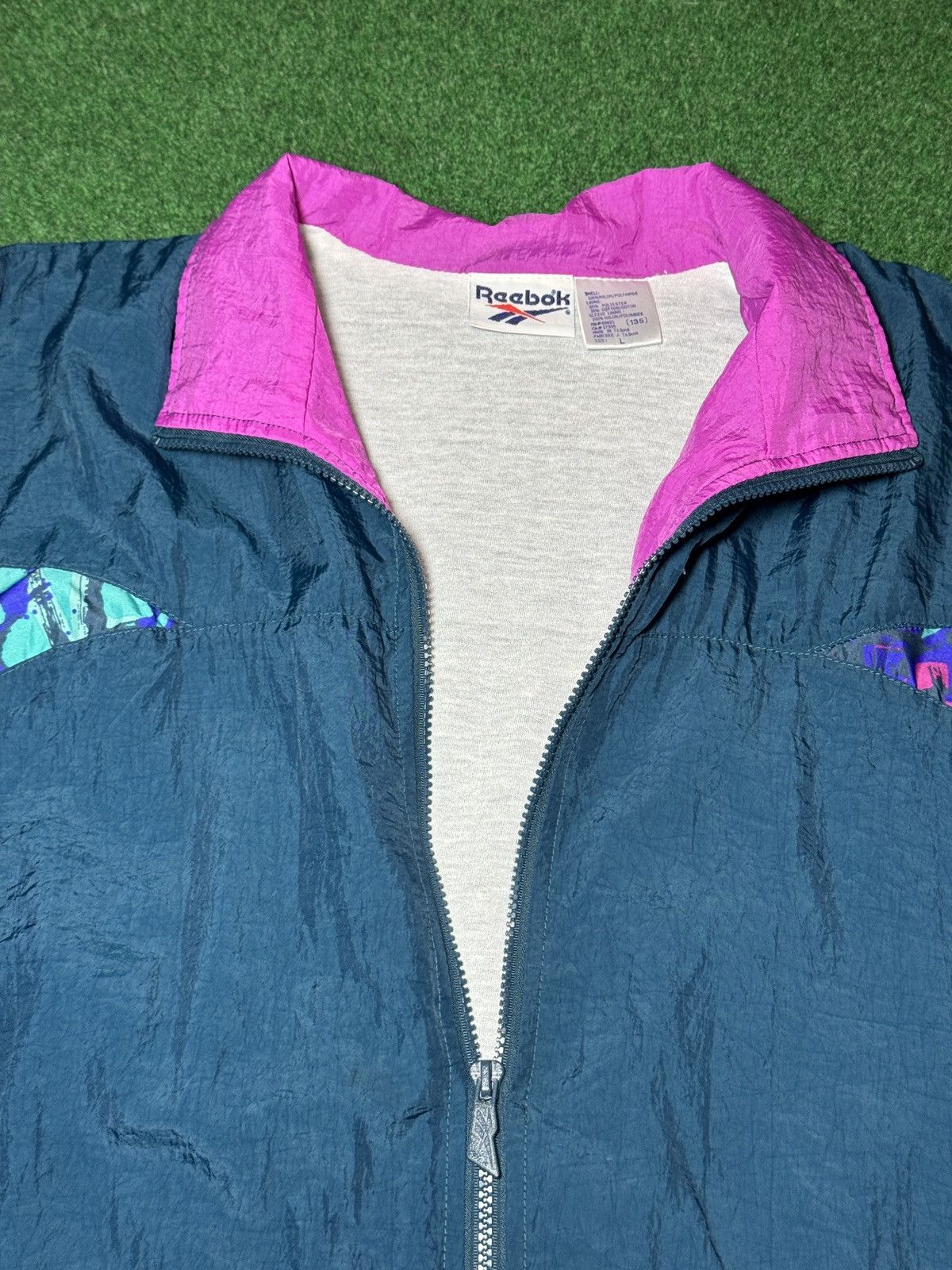 Reebok Reebok Retro Vintage Windbreaker Large 24x31 90s Jacket Size L / US 10 / IT 46 - 2 Thumbnail