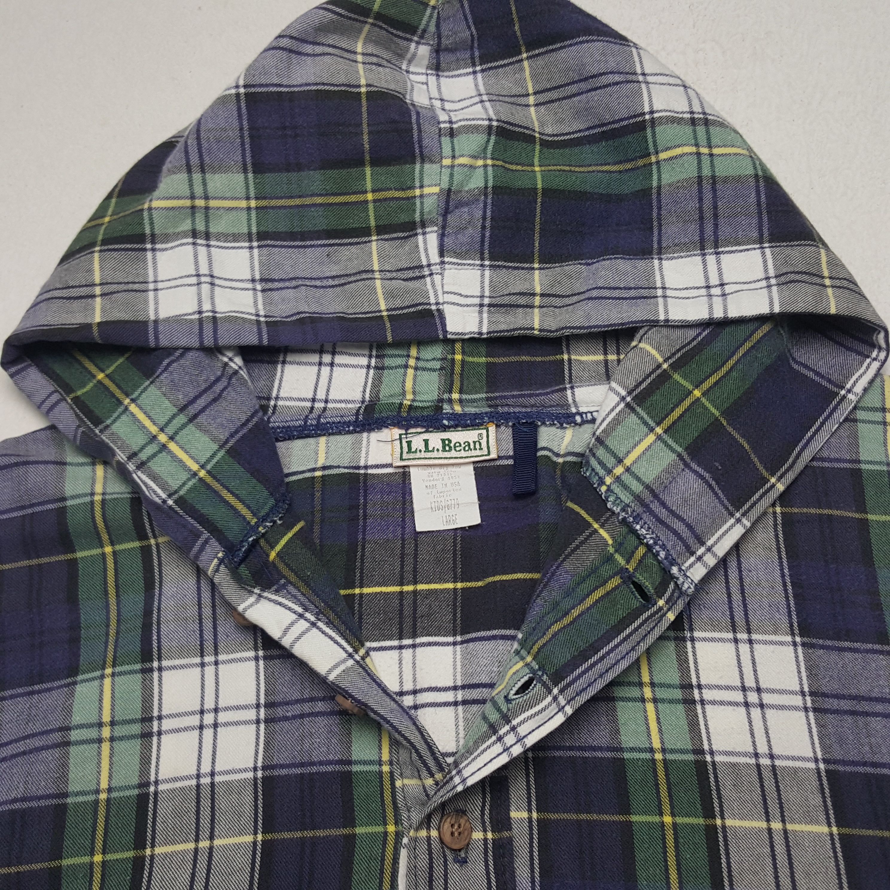 L.L. Bean × Vintage Vintage L.l. Bean American Brand Flannel Hoodies Size US M / EU 48-50 / 2 - 5 Thumbnail