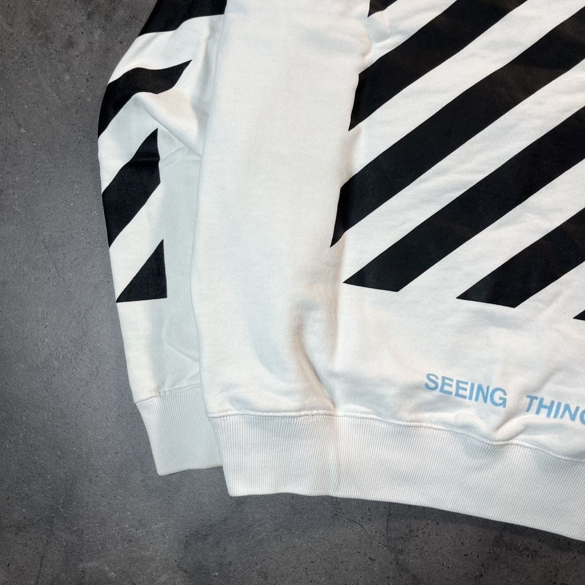 Off-White Off White Virgil Abloh Diagonals Caravaggio Crewneck Sweat Size US XL / EU 56 / 4 - 16 Thumbnail