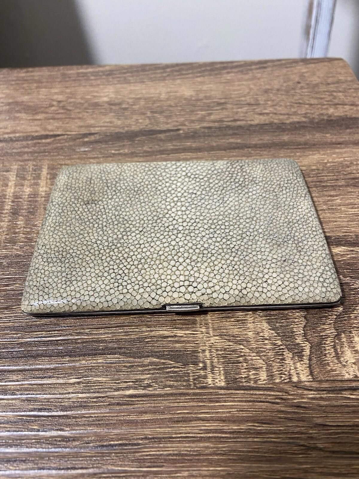 Other Shagreen ivory stingray silver plate cigarette case, England Size ONE SIZE - 1 Thumbnail