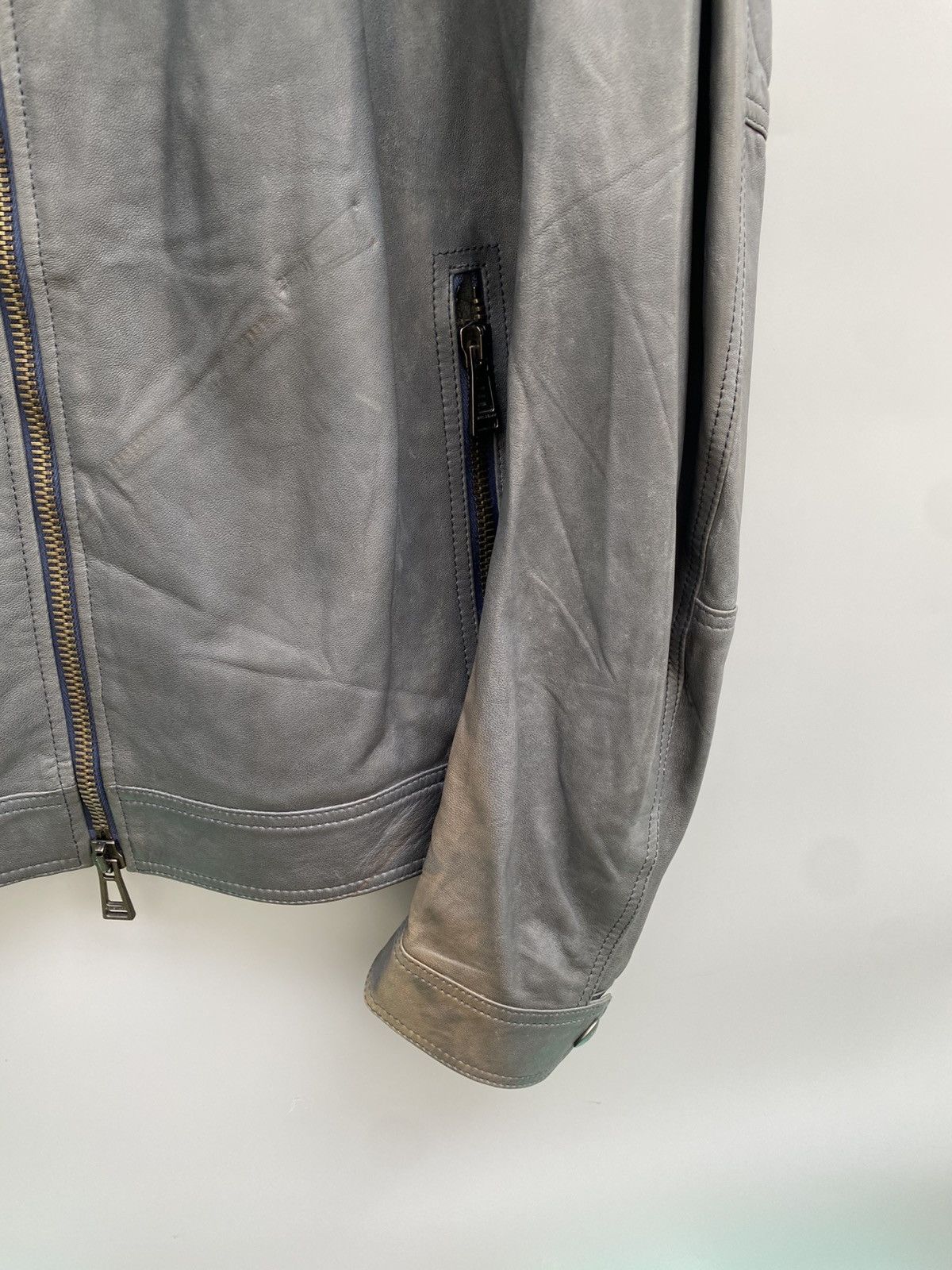 Belstaff Belstaff- Cafe Racer Leather Jacket Size US L / EU 52-54 / 3 - 8 Thumbnail