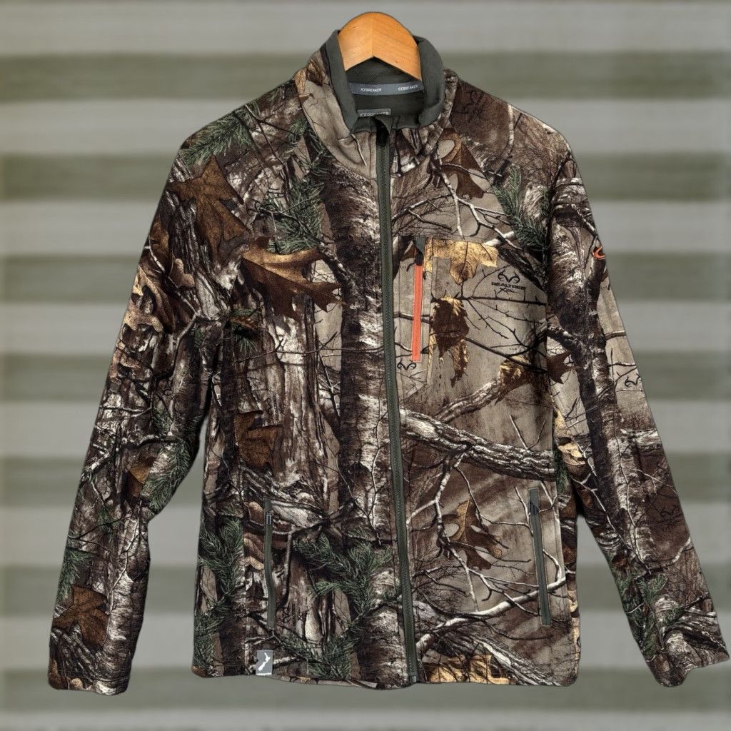 Icebreaker Icebreaker Mens M Camo Wool Blend Full Zip Merino Jacket Size US M / EU 48-50 / 2 - 1 Thumbnail