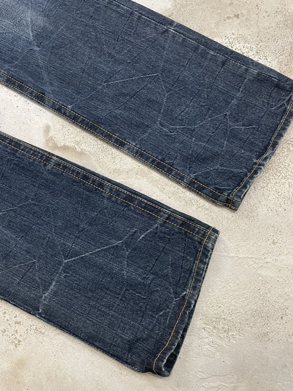 Designer × Japanese Brand Y2K Graffiti Embroidery Honeycomb Whisker Button Denim Size US 33 - 5 Thumbnail