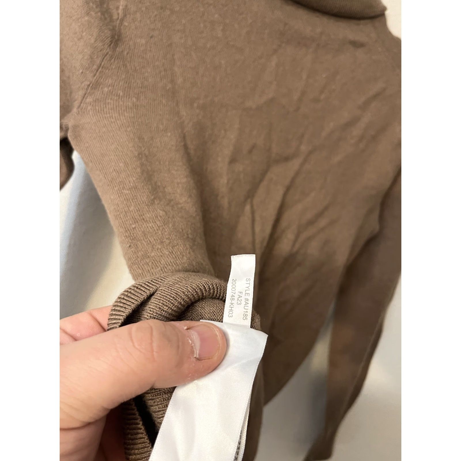 J.Crew J.CREW Sweater Brown M Merino Wool Blend Turtleneck Machine Washable Women's Pullover Slim Knit Wool Blend Casual Size M / US 6-8 / IT 42-44 - 6 Thumbnail