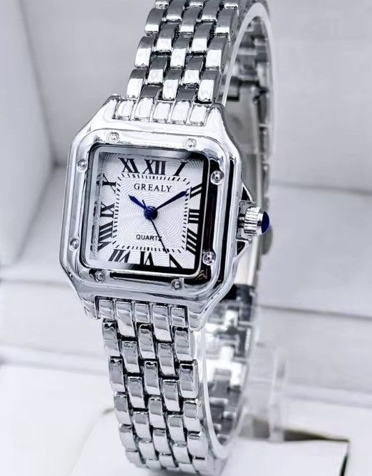 Japanese Brand Vintage 90s black dial luxury style quartz silver watch Size ONE SIZE - 6 Thumbnail