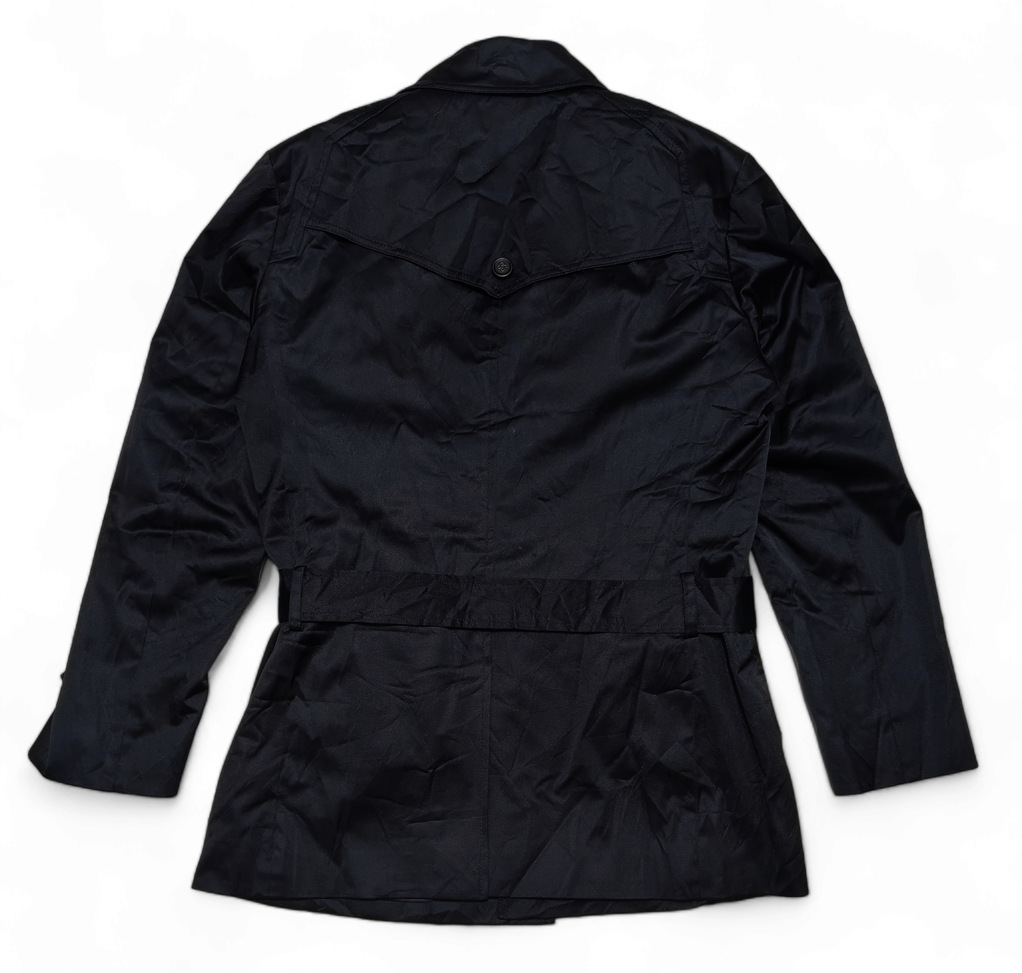 Other BASSO Women's Black Trench Coat Size L / US 10 / IT 46 - 3 Thumbnail