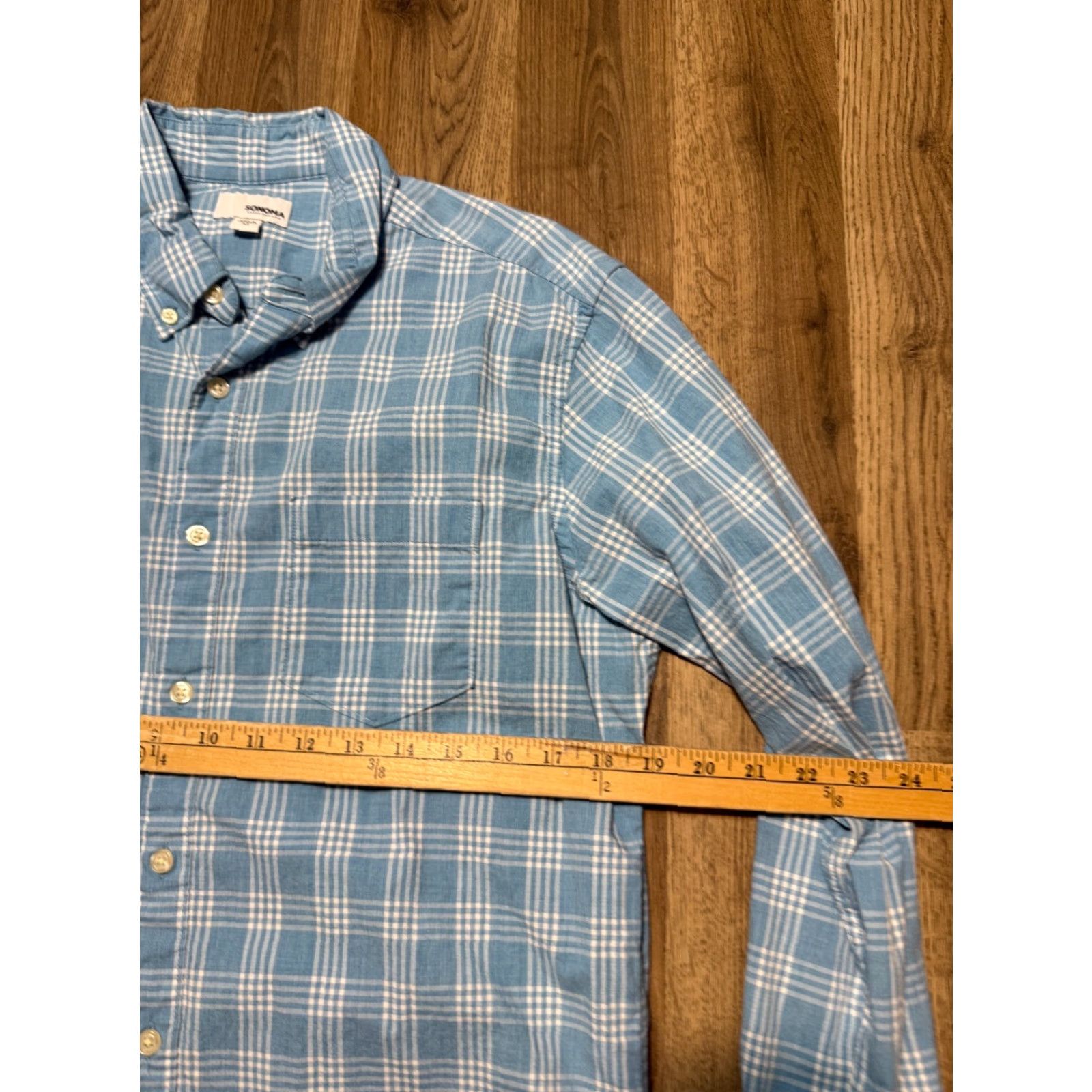 Vintage Sonoma Shirt Men’s Size M Blue White Plaid Long Sleeve Button-Up Shirt Size US M / EU 48-50 / 2 - 6 Thumbnail