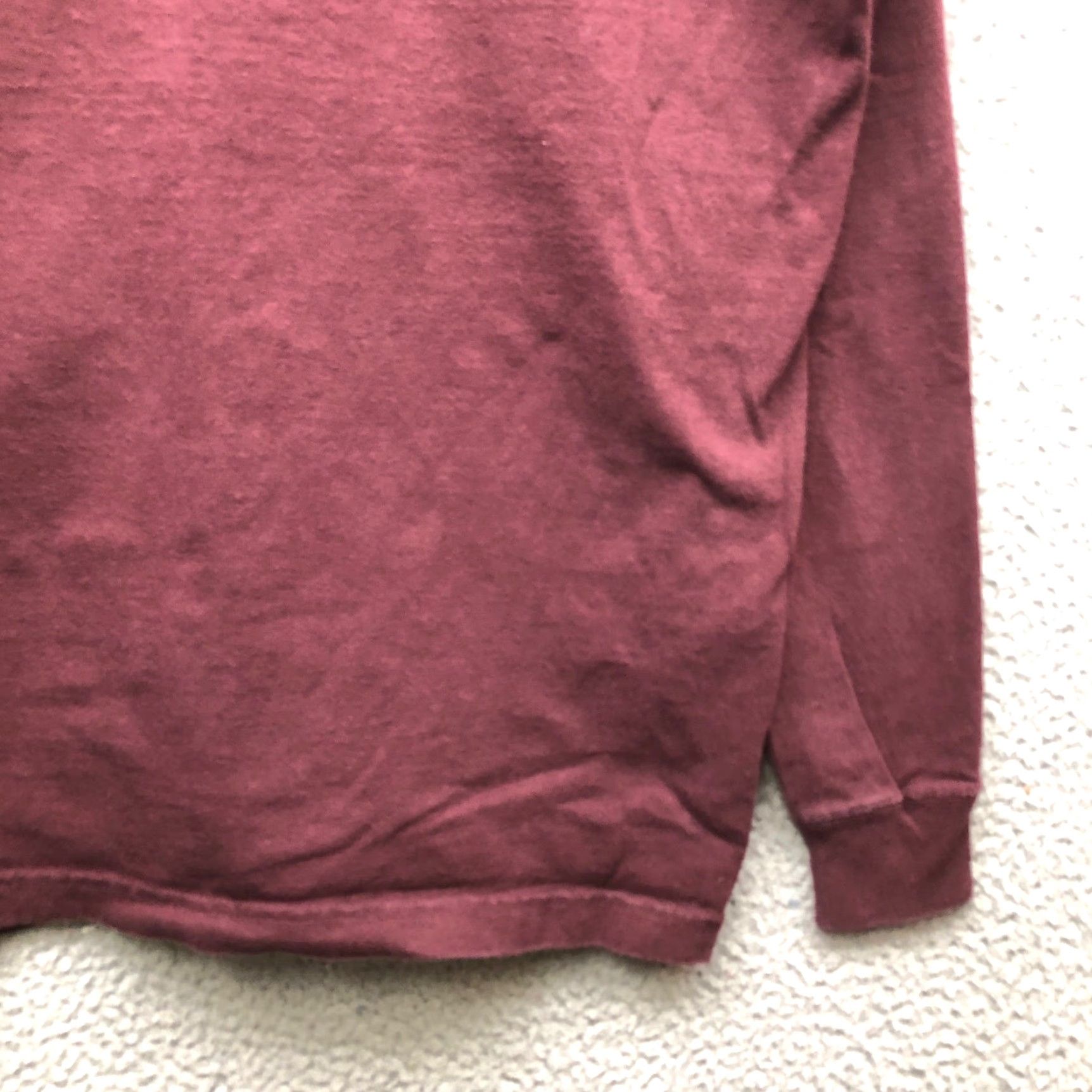 Carhartt Carhartt T-Shirt Men Small Long Sleeve Crew Neck Maroon 105422 PRT Logo Work Outdoor Cotton Regular Fit Shirt Size US S / EU 44-46 / 1 - 4 Thumbnail
