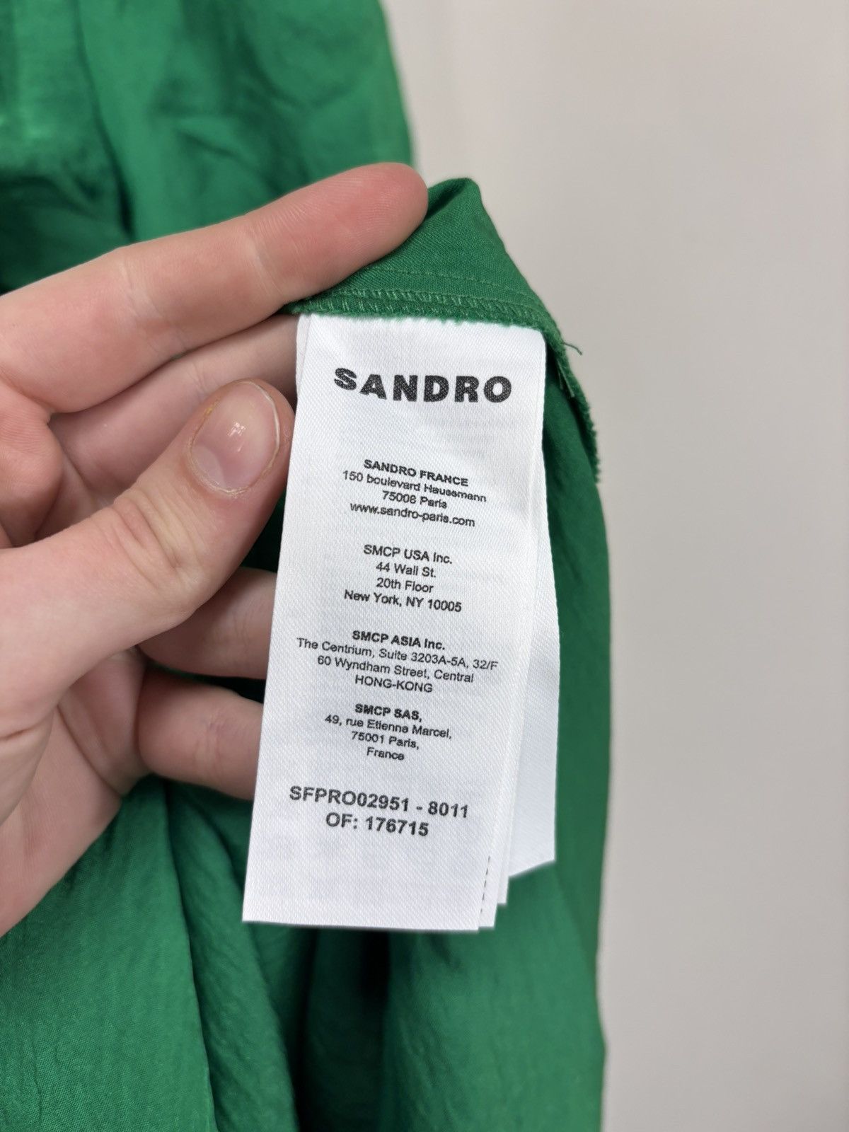 Sandro Sandro NWT Falbala Women’s Green Cut Out Short Sleeve Dress Size M / US 6-8 / IT 42-44 - 14 Thumbnail