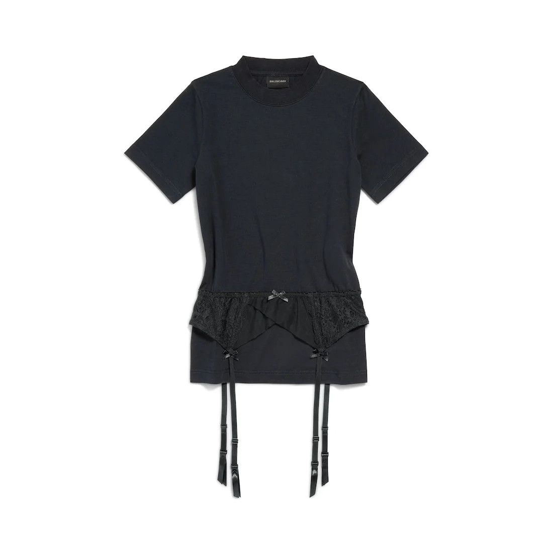 Balenciaga o1tr1nto0526 Lingerie T-Shirt in Faded Black Size M / US 6-8 / IT 42-44 - 1 Thumbnail