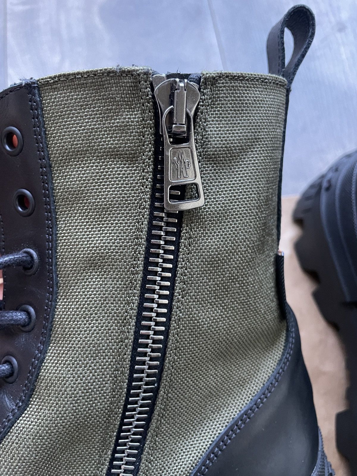 Designer × Moncler Moncler 10US Konture Leather Cordura Combat Ankle Boots Size US 10 / EU 43 - 6 Thumbnail