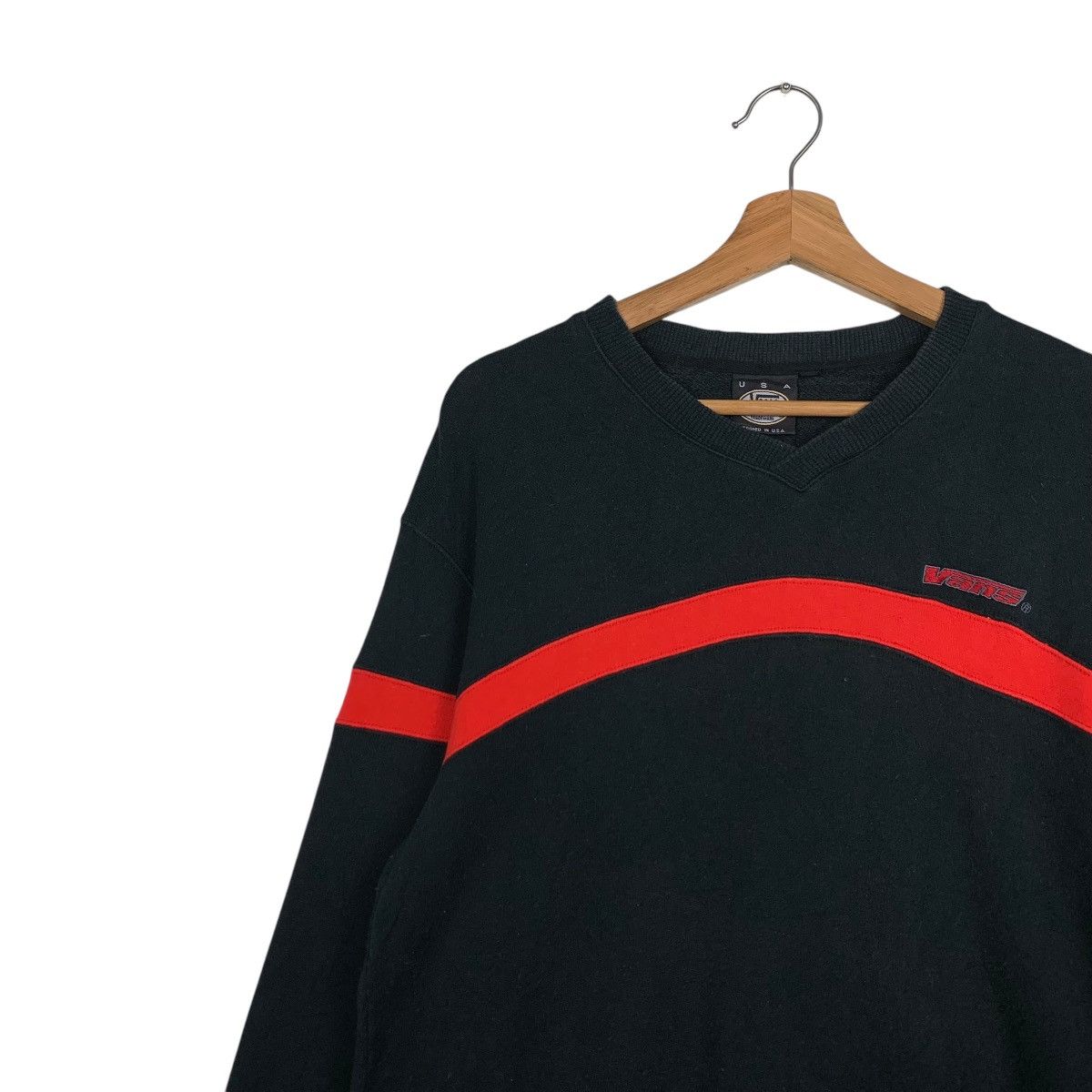 Vans VANS USA Embroidery Small Logo V Neck Sweater #1714-C76 Size US M / EU 48-50 / 2 - 6 Thumbnail
