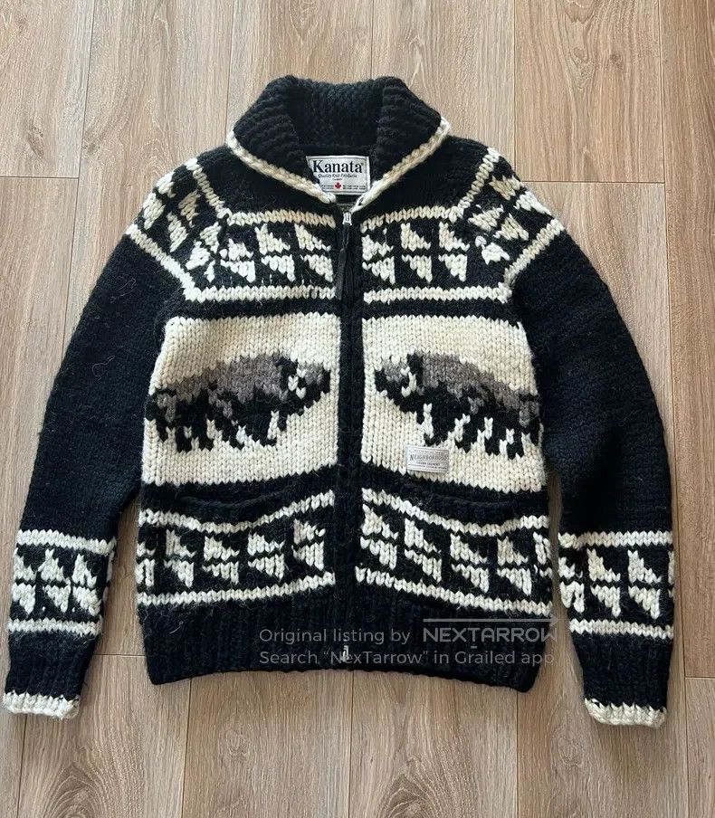 Neighborhood Neighborhood Vintage Coarse Knit Wool Cardigan Size US L / EU 52-54 / 3 - 1 Thumbnail