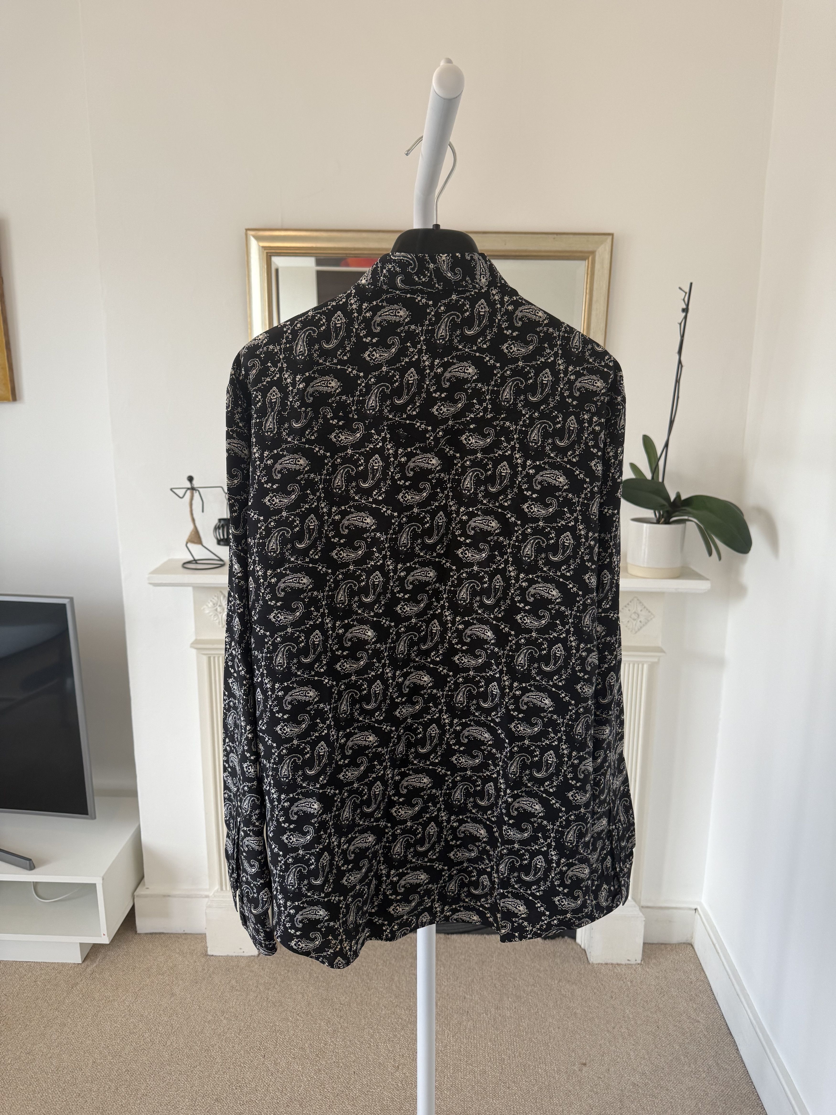 Saint Laurent Paris SS14 Saint Laurent Paisley Silk Shirt Size US XL / EU 56 / 4 - 6 Thumbnail