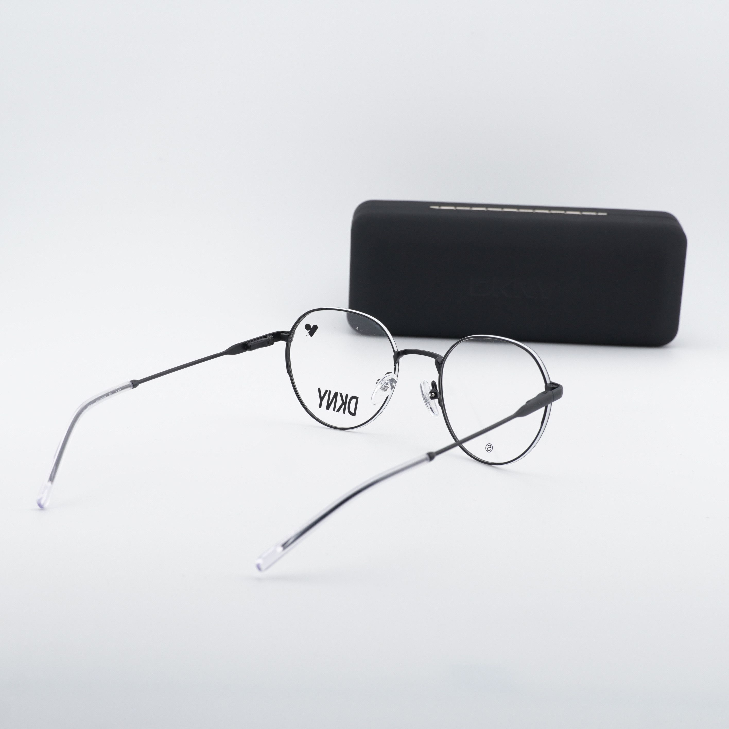 DKNY DKNY DK1032 001 Eyeglasses Matte Black 48mm Round Frame Size ONE SIZE - 9 Thumbnail