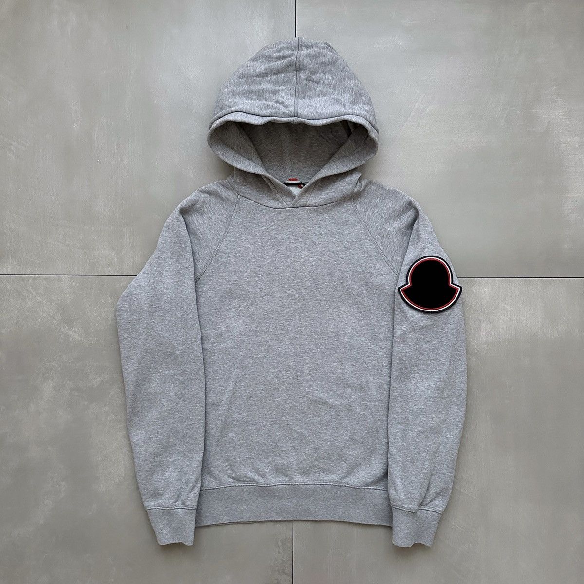 Pre-owned Designer Moncler Gray Maglia Logo Hoodie In Grey