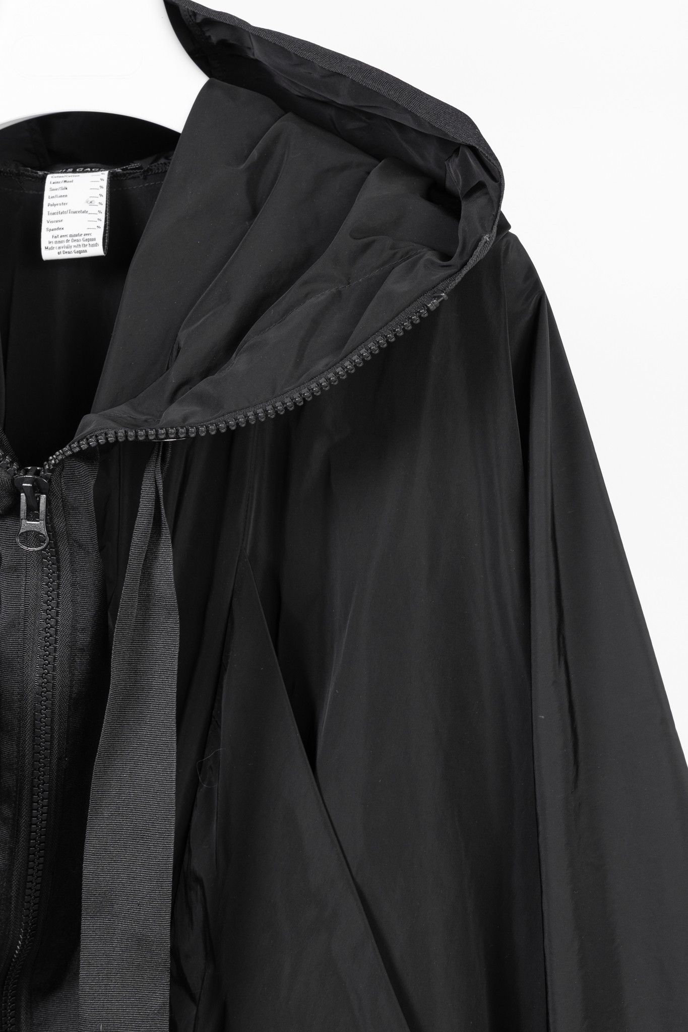 Other Denis Gagnon Black Taffeta Oversized Hooded Jacket Size L / US 10 / IT 46 - 5 Thumbnail