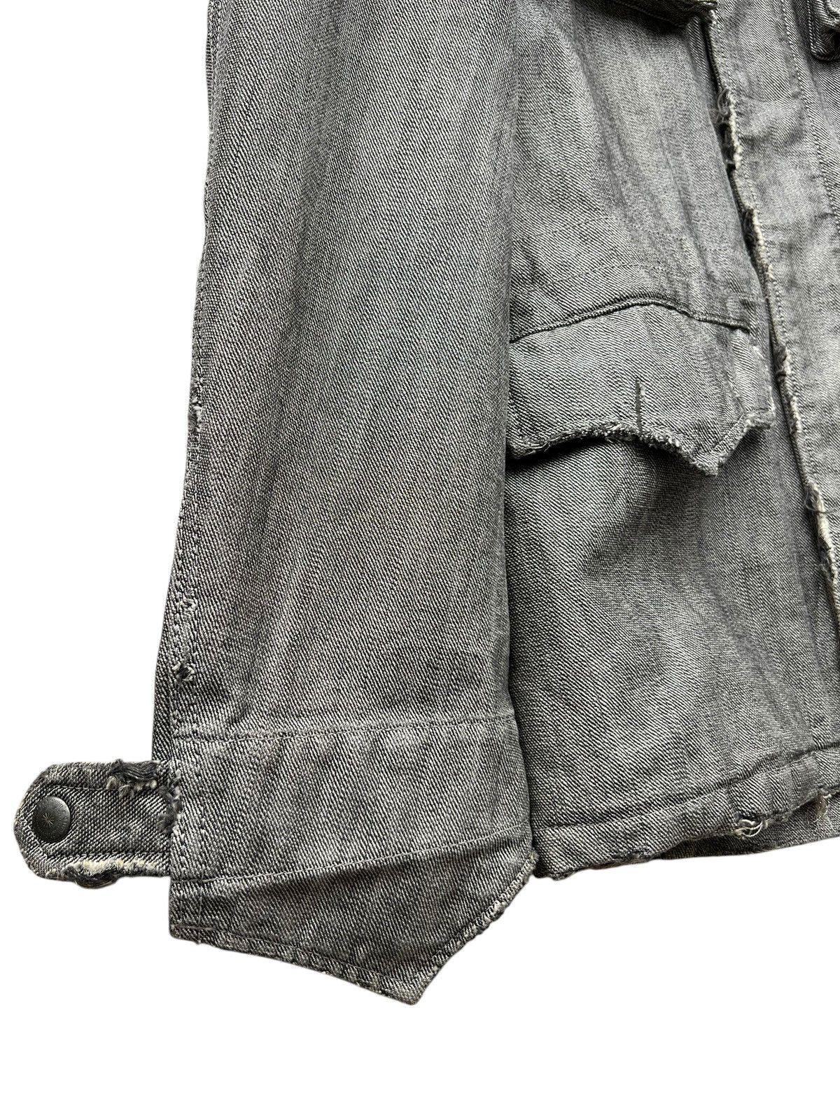 FranCisT MOR.K.S Francist Mor.K.S M65 Distressed Silver Goth Denim Jacket Size US S / EU 44-46 / 1 - 13 Thumbnail