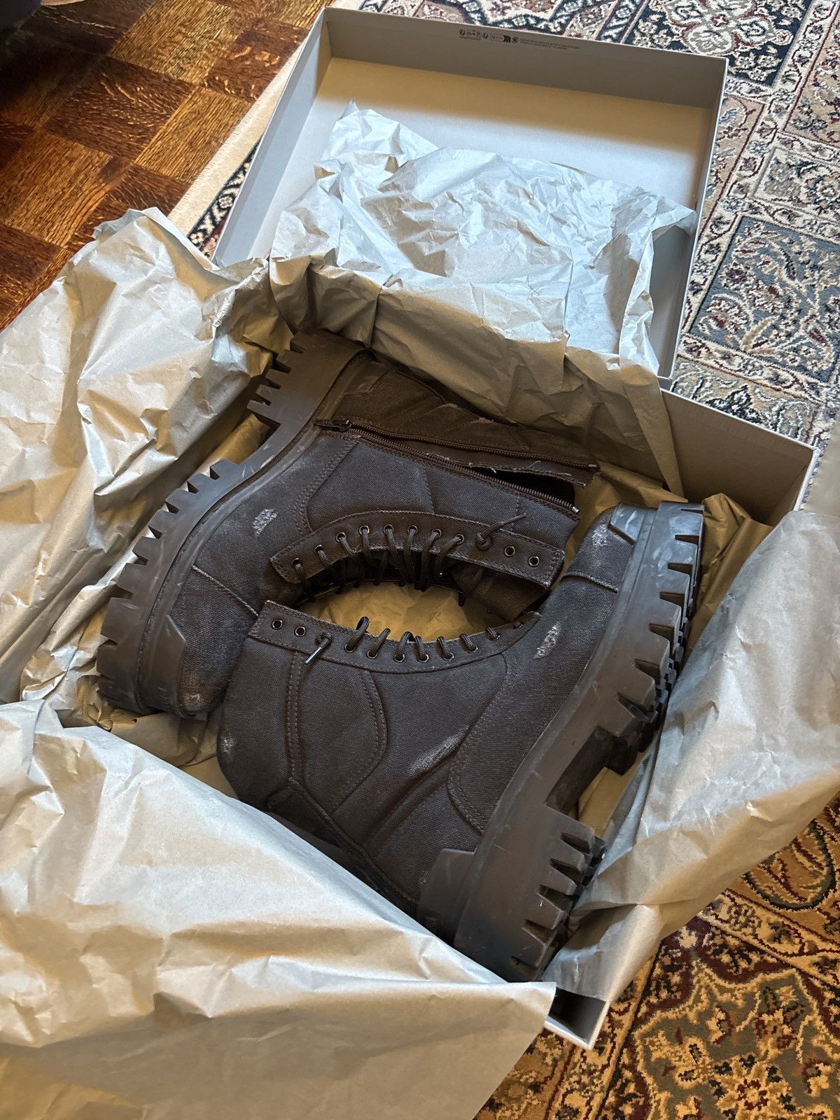 Balenciaga Balenciaga combat strike canvas boots Size US 8.5 / EU 41-42 - 1 Thumbnail