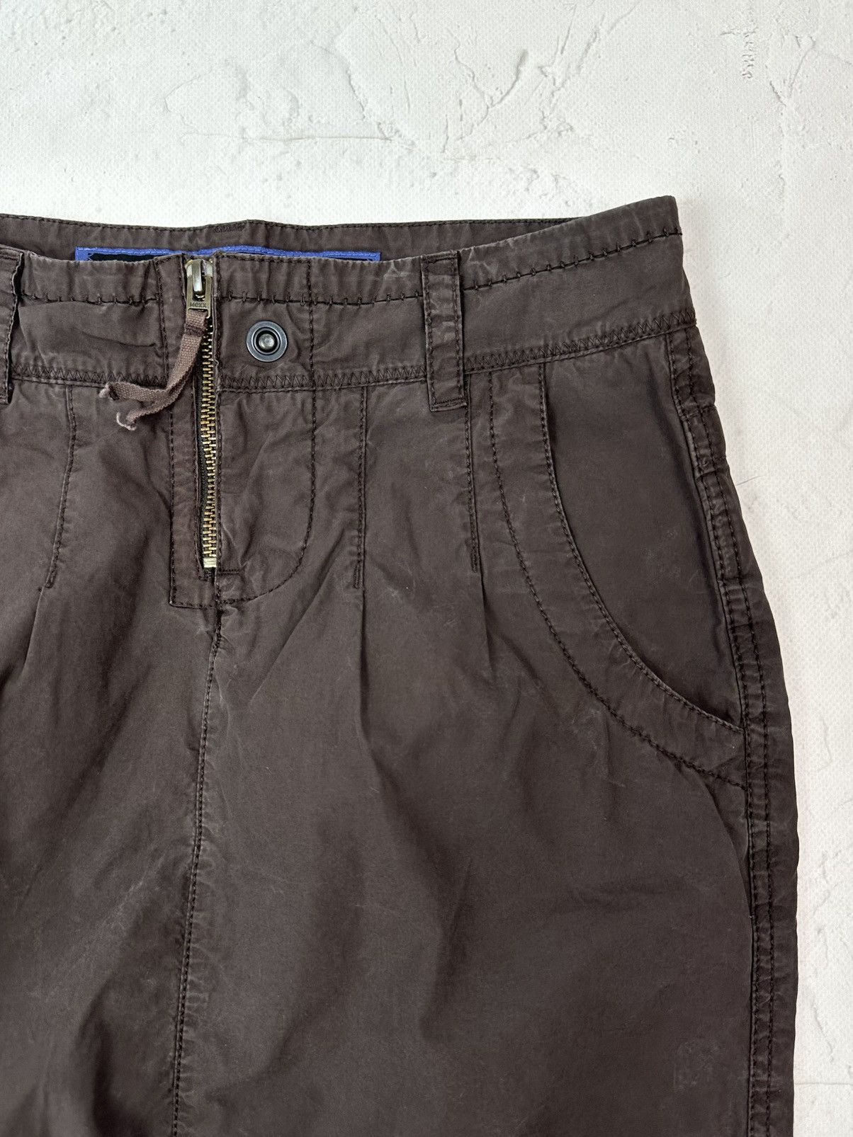 If Six Was Nine Vintage Brown Mini Skirt Size 26" / US 2 / IT 38 - 2 Thumbnail