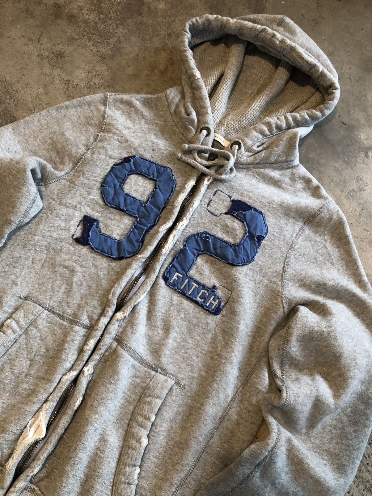 If Six Was Nine JAPANESE ABERCROMBIE & FITCH DISTRESSED ZIP HOODIE LGB STYLE Size US XL / EU 56 / 4 - 3 Thumbnail