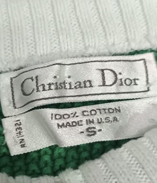 Dior Vintage Christian Dior Striped Green White Knitwear Size US S / EU 44-46 / 1 - 2 Thumbnail