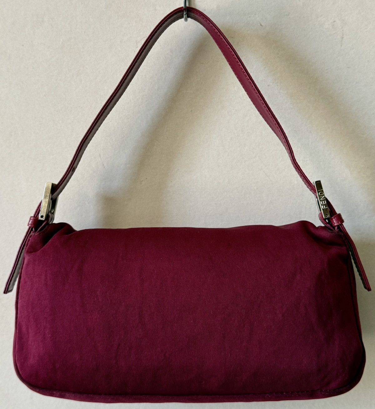 Fendi - 2000’s - Classic Baguette - Raspberry Neoprene Bag
