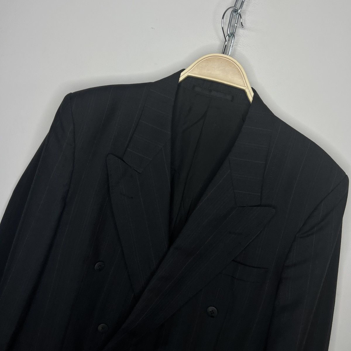 Yves Saint Laurent 90S VINTAGE YSL POUR HOMME DOUBLE BREASTED BLAZER SUIT Size 42R - 4 Thumbnail