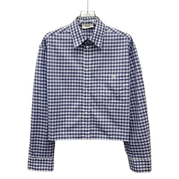 Celine CELINE Gingham Triomphe Shirt Size 36 Size XS / US 0-2 / IT 36-38 - 1 Thumbnail