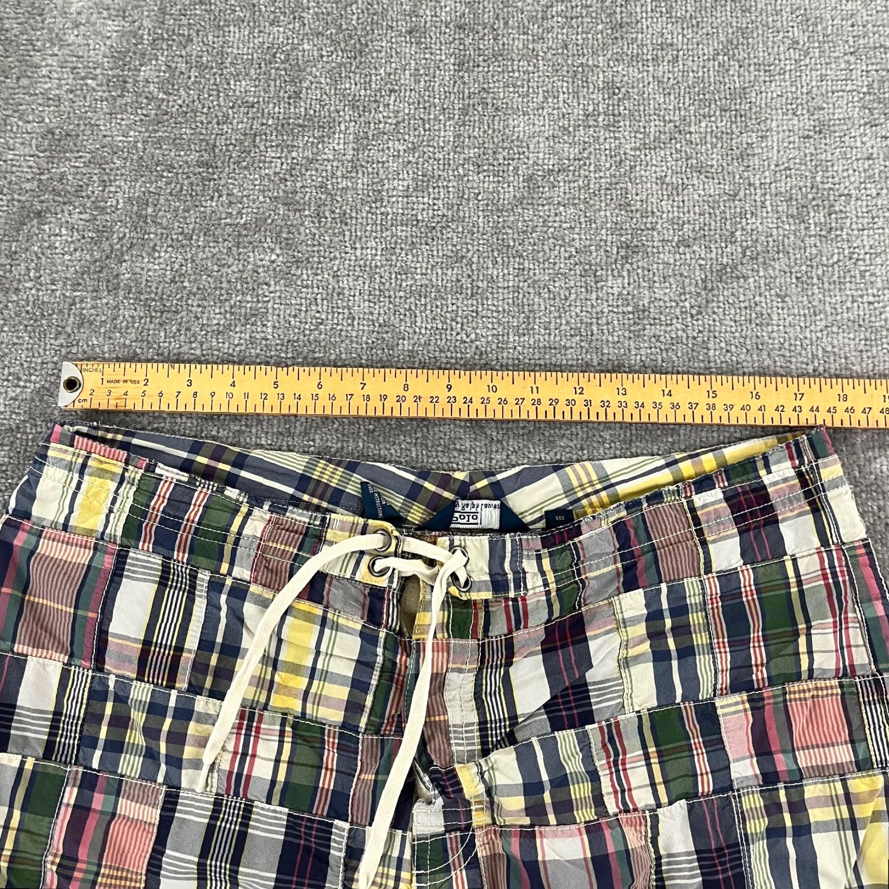 Polo Ralph Lauren VINTAGEPOLO RALPH LAUREN Swim Trunks Men Size 34 x 9" Linerless Patchwork Plaid Shorts Size US S / EU 44-46 / 1 - 4 Thumbnail