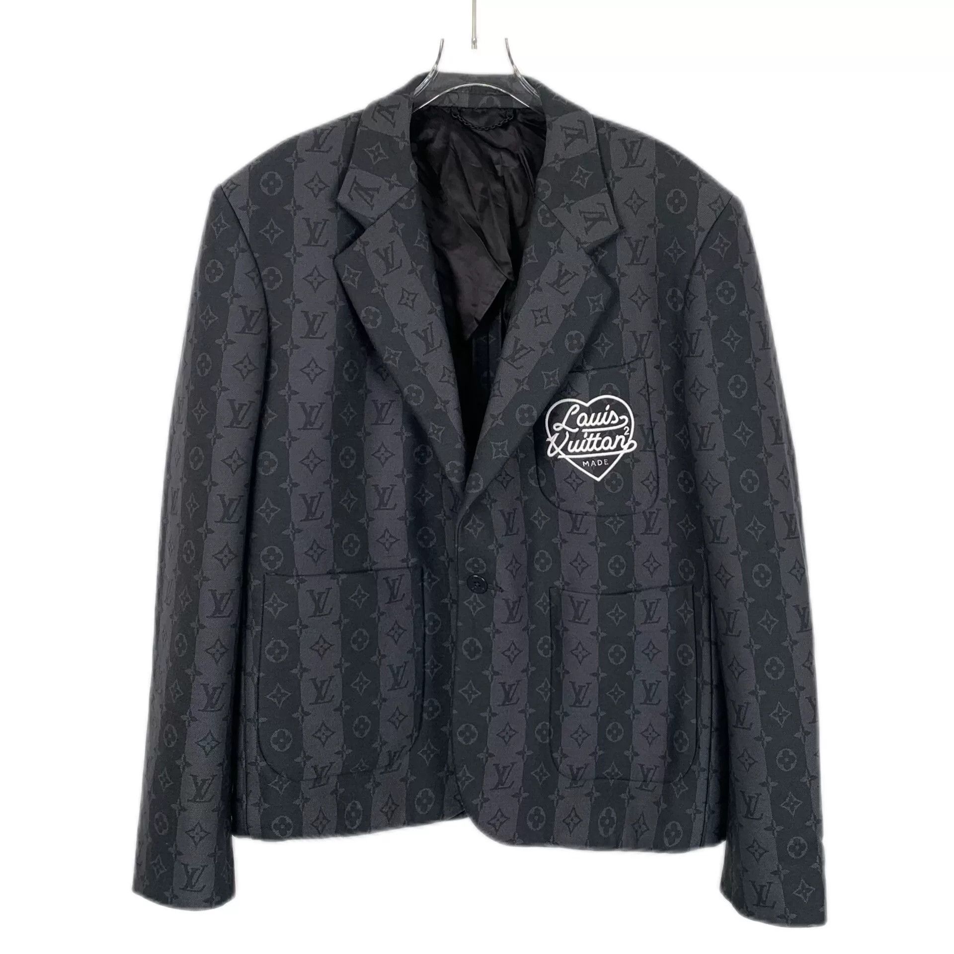 Louis Vuitton louis vuitton gray logo wool blazer jacket Size US L / EU 52-54 / 3 - 1 Thumbnail