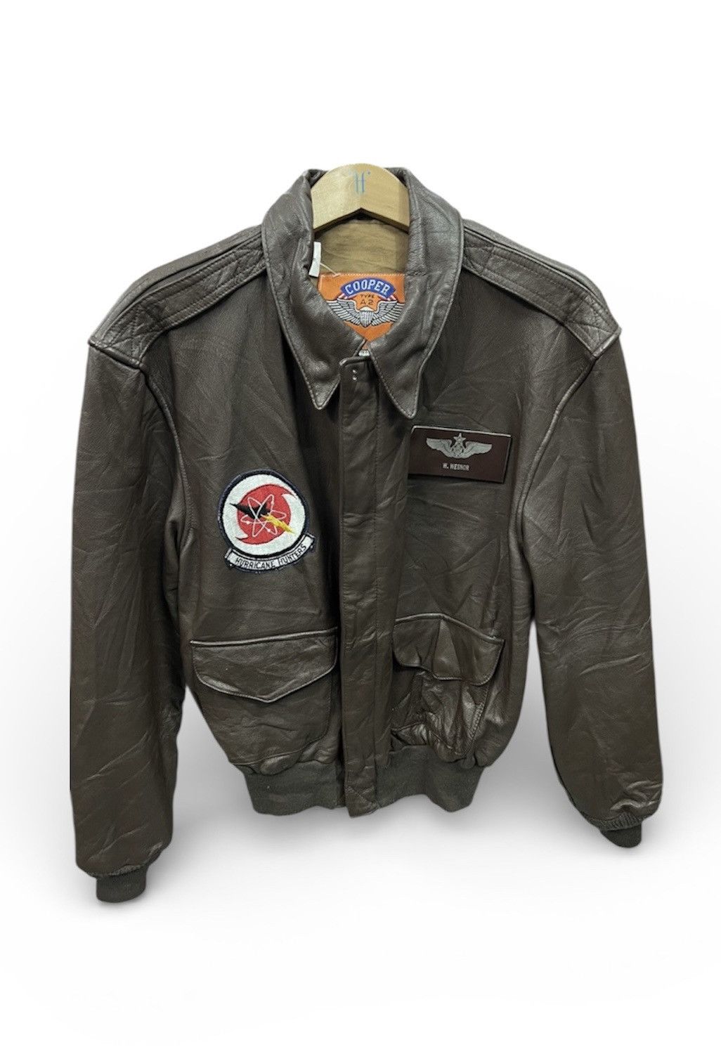 Cooper A-2 flight jacket leather ww2 8th AAF 92nd bomber group Size US L / EU 52-54 / 3 - 1 Thumbnail
