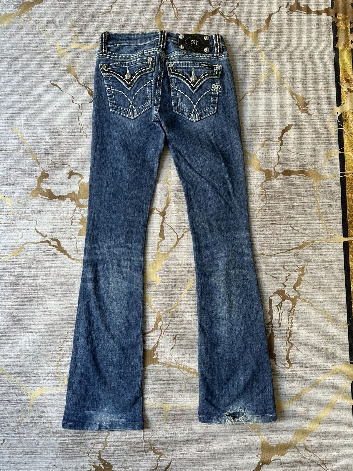 Miss Me FLARE Miss Me Distressed Boot Jeans Size 25" / US 0 / IT 36 - 4 Thumbnail